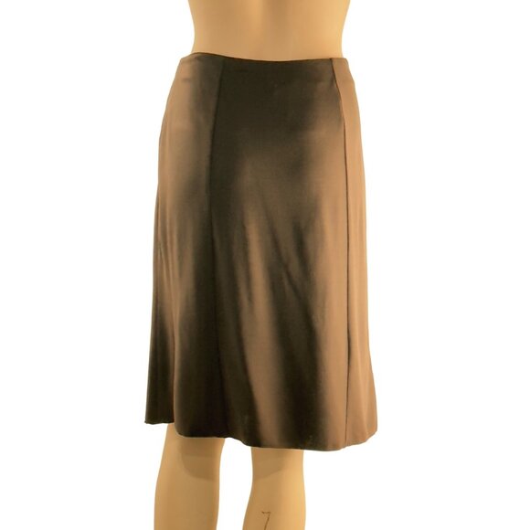 INC INTERNATIONAL CONCEPT Women's Skirt Brown Jersey Knit Flare Midi Size PM - Picture 2 of 14